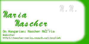 maria mascher business card